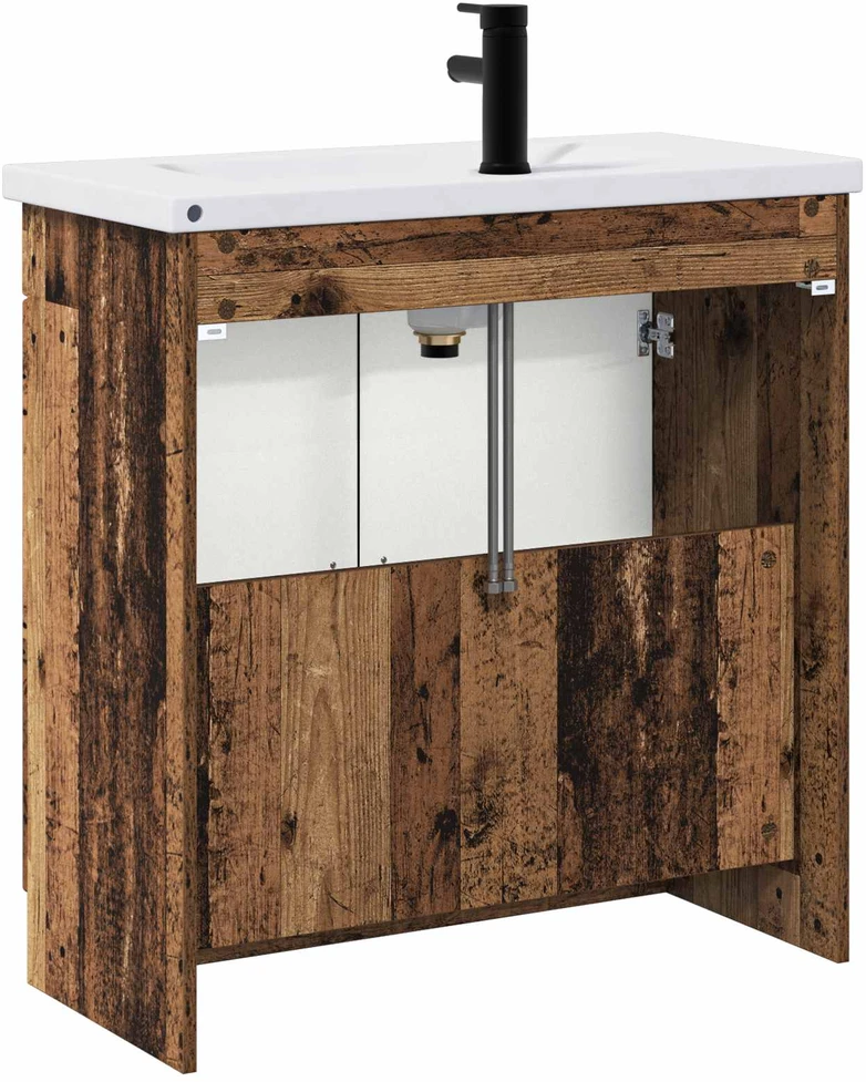 Vonios baldų rinkinys Sendintos medienos 78,5 x 37,5 x 81 cm