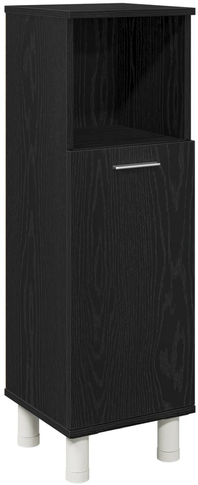 Vonios baldų rinkinys 3 vnt. Juoda 30 x 30 x 99,5 cm