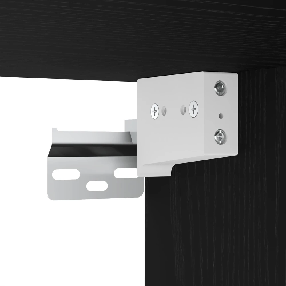 Vonios baldų rinkinys 4 vnt. Juoda Apdirbta mediena