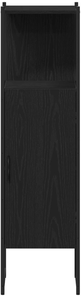 Vonios baldų rinkinys 4 vnt. Juoda 33 x 33 x 185,5 cm