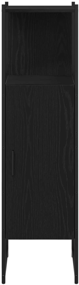 Vonios baldų rinkinys 4 vnt. Juoda 33 x 33 x 185,5 cm
