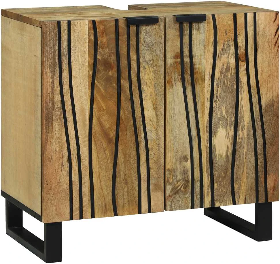 Vonios spintos komplektas 2 vnt. Natūrali 62 x 33 x 58 cm