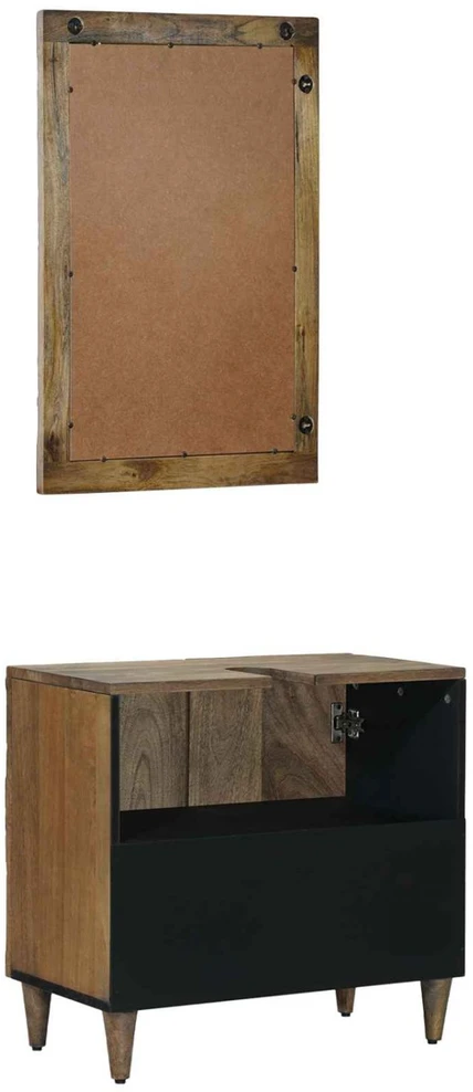 Vonios baldų rinkinys 2 vnt. Ruda 62 x 33 x 58 cm