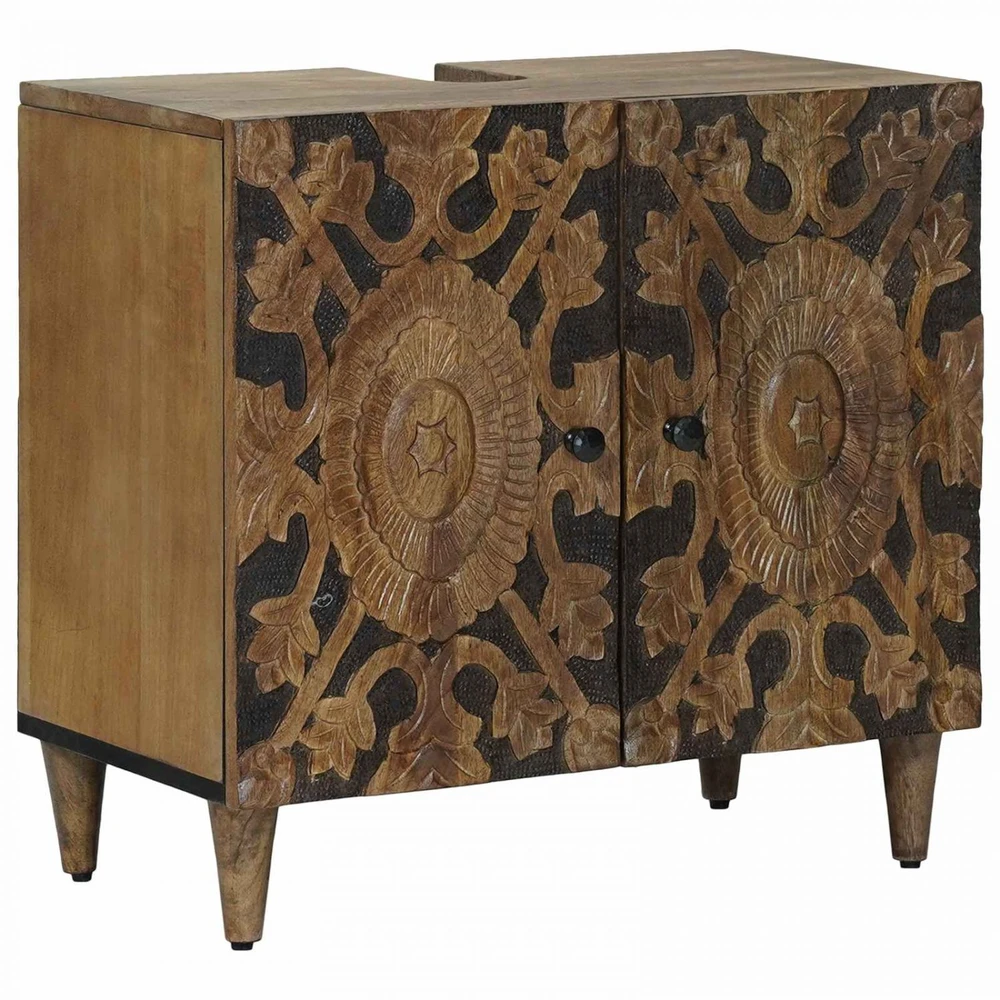 Vonios baldų rinkinys 2 vnt. Ruda 62 x 33 x 58 cm