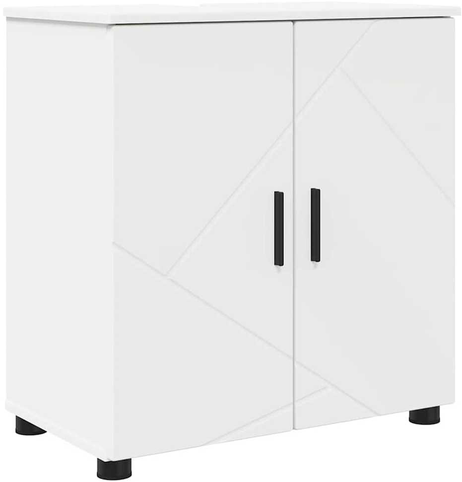 Vonios baldų rinkinys 4 vnt. Balta 61 x 35 x 64 cm