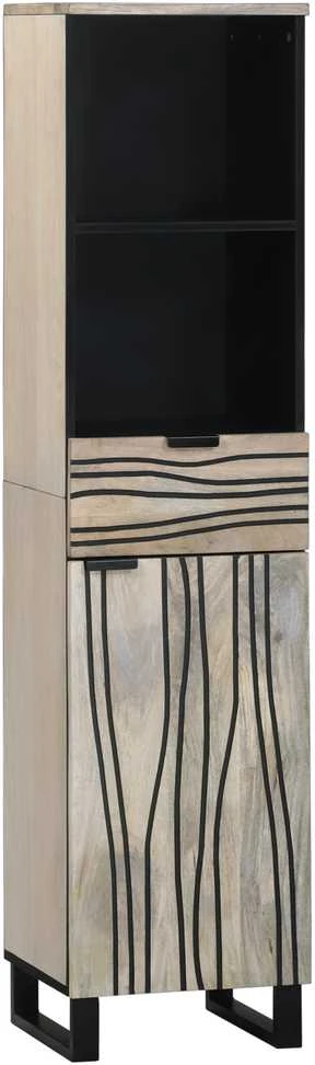 Vonios baldų rinkinys 3 vnt. Balta 38 x 33 x 160 cm