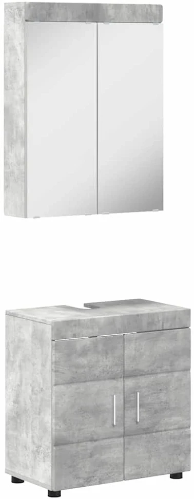 Vonios baldų rinkinys TULUM 2 vnt. Betono pilka 60 x 34 x 63 cm