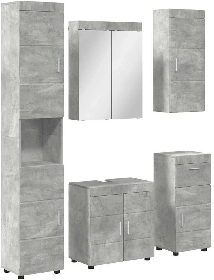 Vonios baldų rinkinys TULUM 5 vnt. Betono pilka 60 x 34 x 63 cm