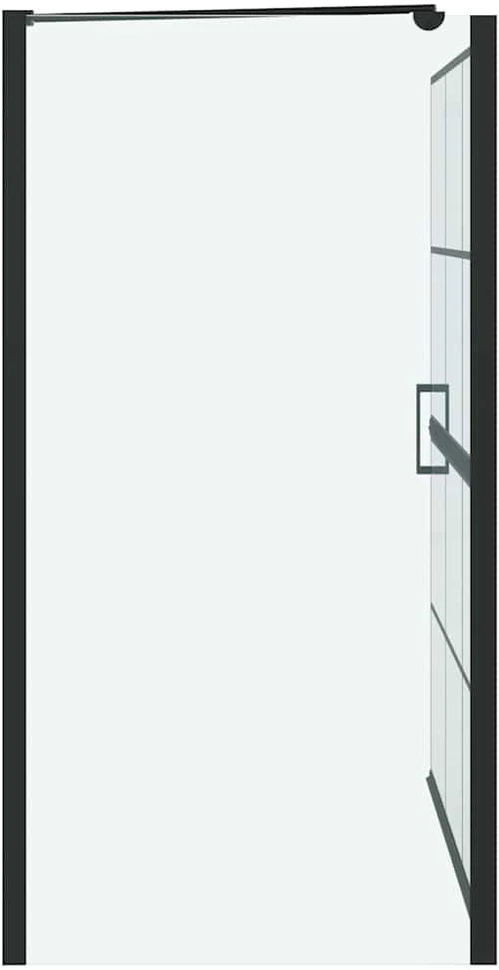 Vonios dušo ekranas Juoda ir permatoma 116 x 68 x 128 cm