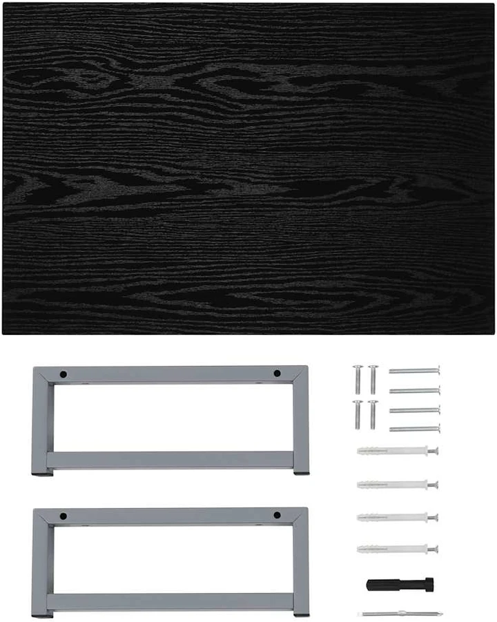 Vonios kambario baldų komplektas, 2d., juodas, keramika