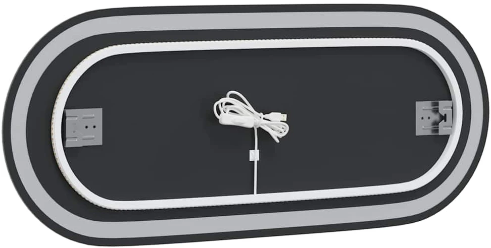 Vonios kambario LED veidrodis, 90x40cm, ovalus