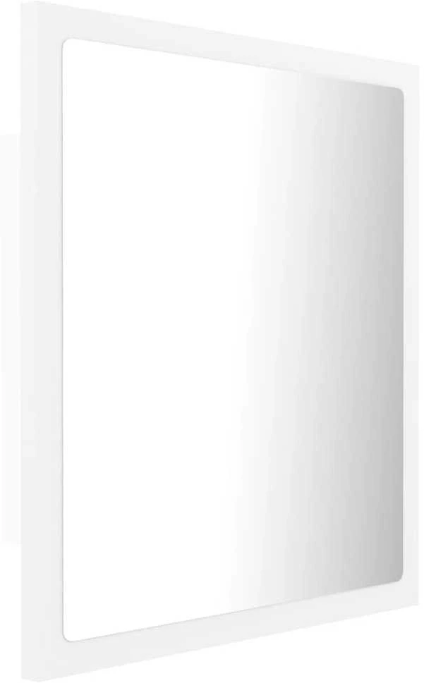 Vonios kambario LED veidrodis, baltas, 40x8,5x37cm, akrilas