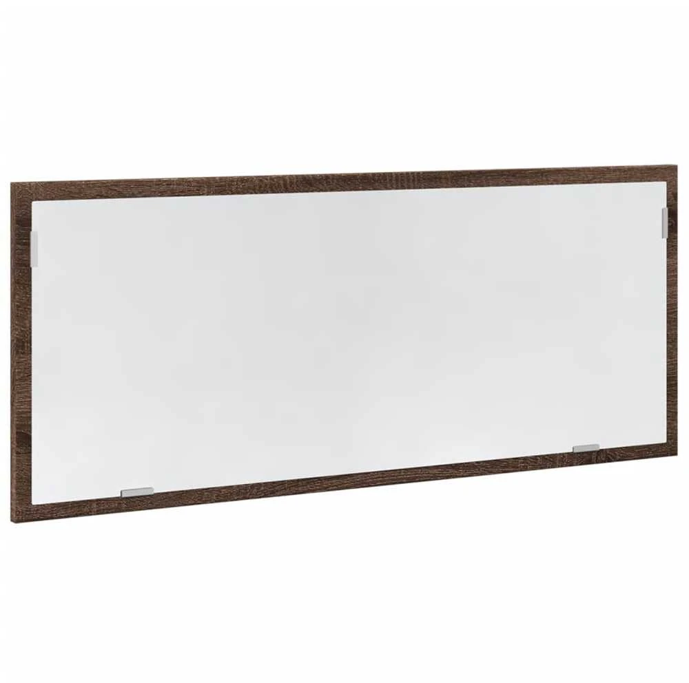 Vonios kambario LED veidrodis, rudas, 100x8,5x37cm, mediena