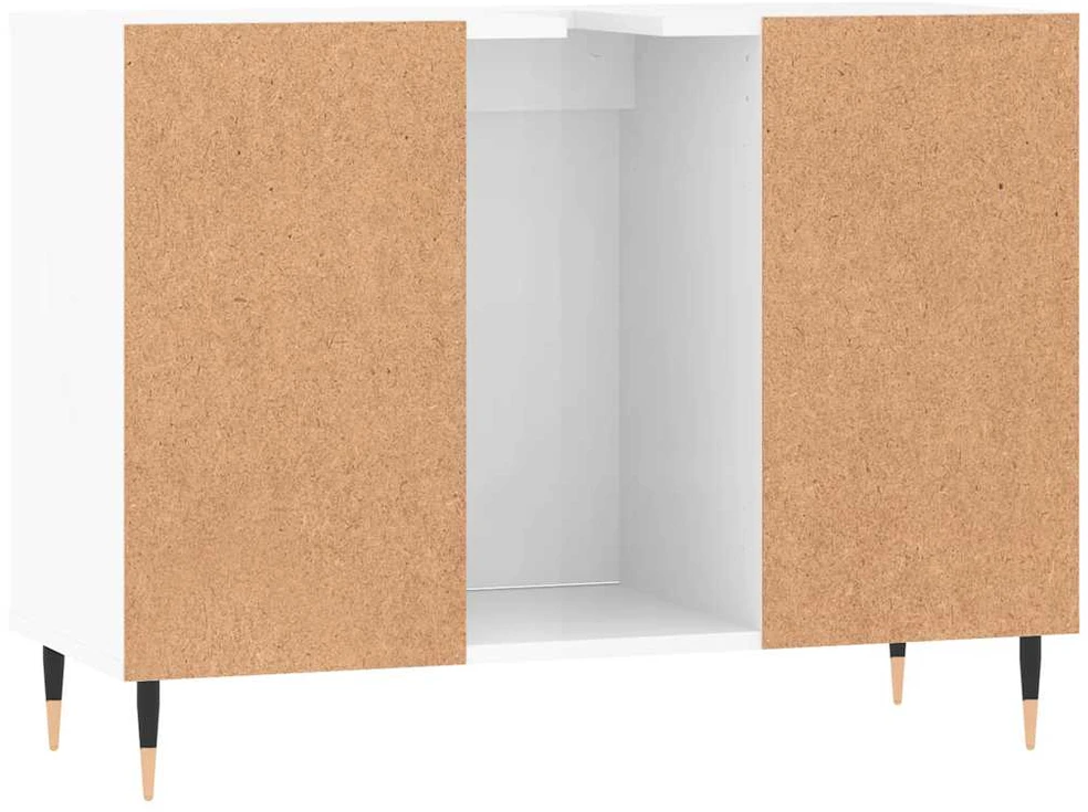 Vonios kambario spintelė, balta, 80x33x60cm, mediena, blizgi