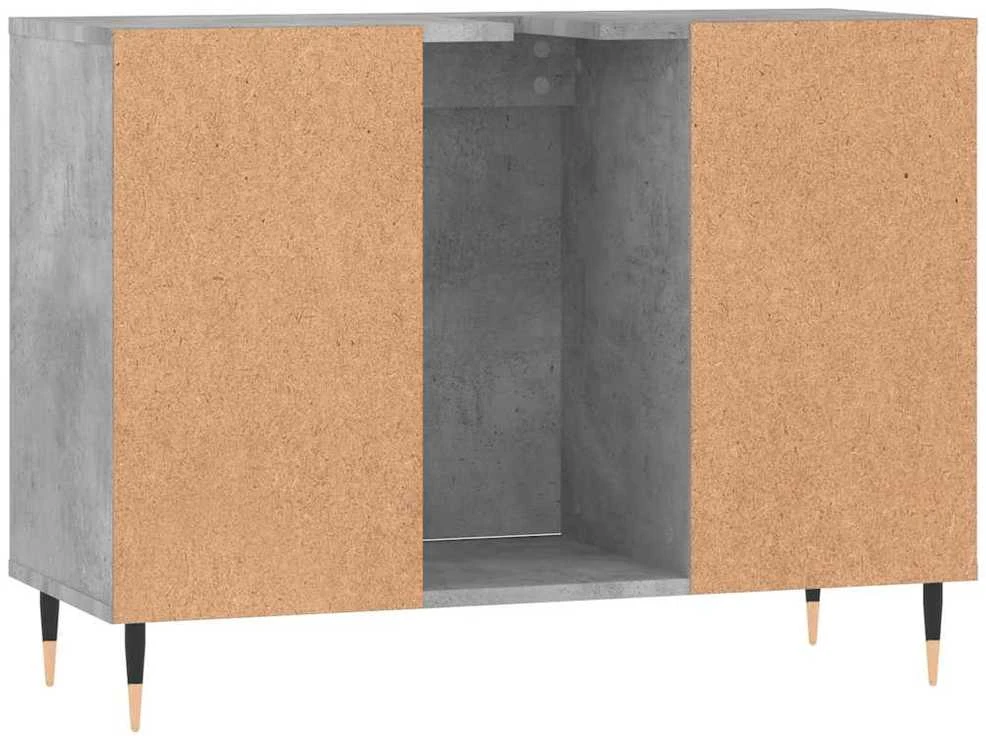 Vonios kambario spintelė, betono pilka, 80x33x60cm, mediena