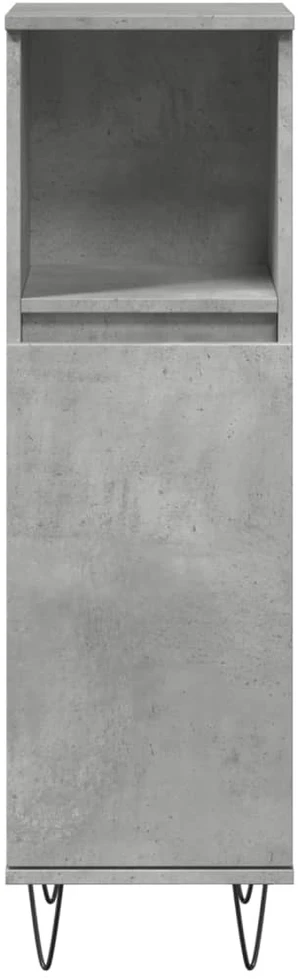Vonios kambario spintelė, betono pilka, 30x30x100cm, mediena