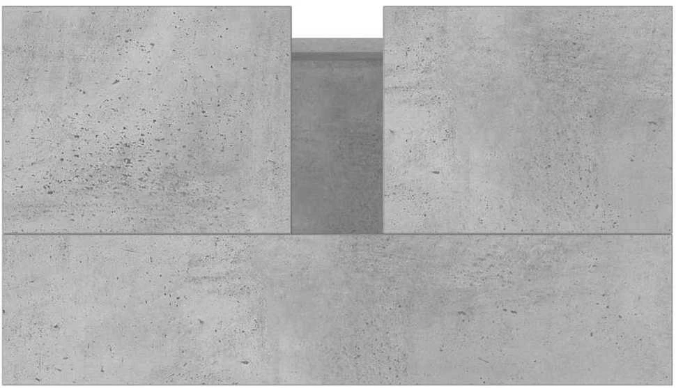 Vonios kambario spintelė, betono pilka, 58x33x60cm, mediena