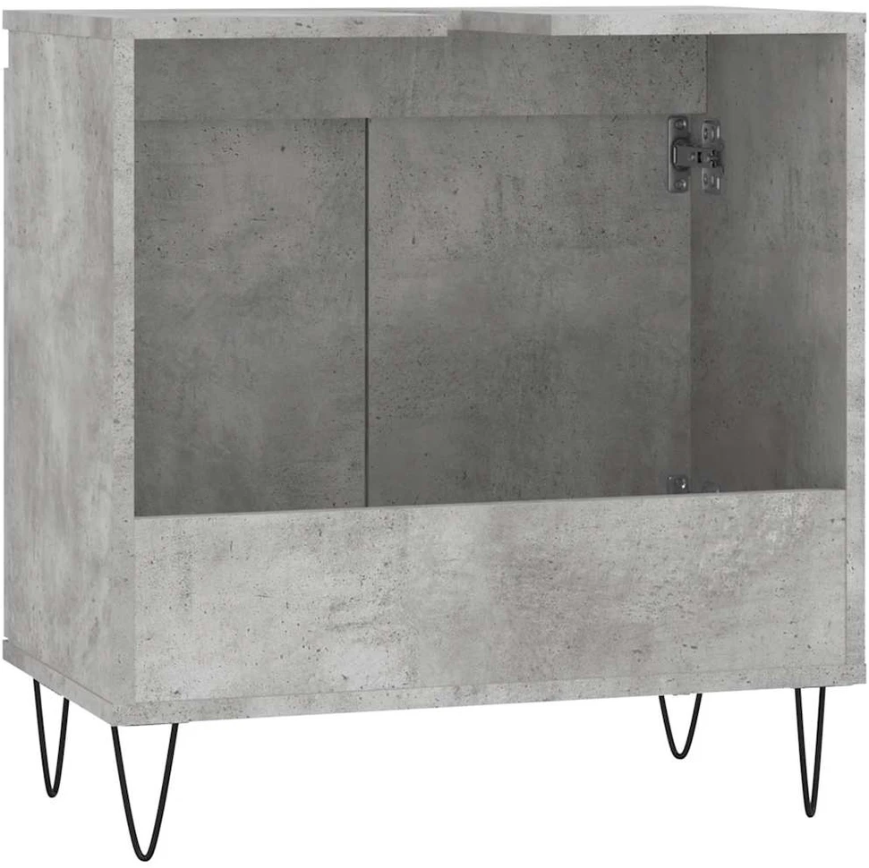 Vonios kambario spintelė, betono pilka, 58x33x60cm, mediena
