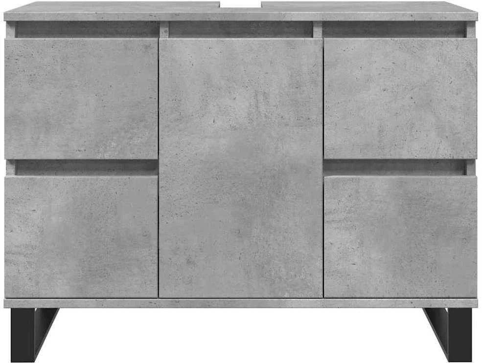 Vonios kambario spintelė, betono pilka, 80x33x60cm, mediena