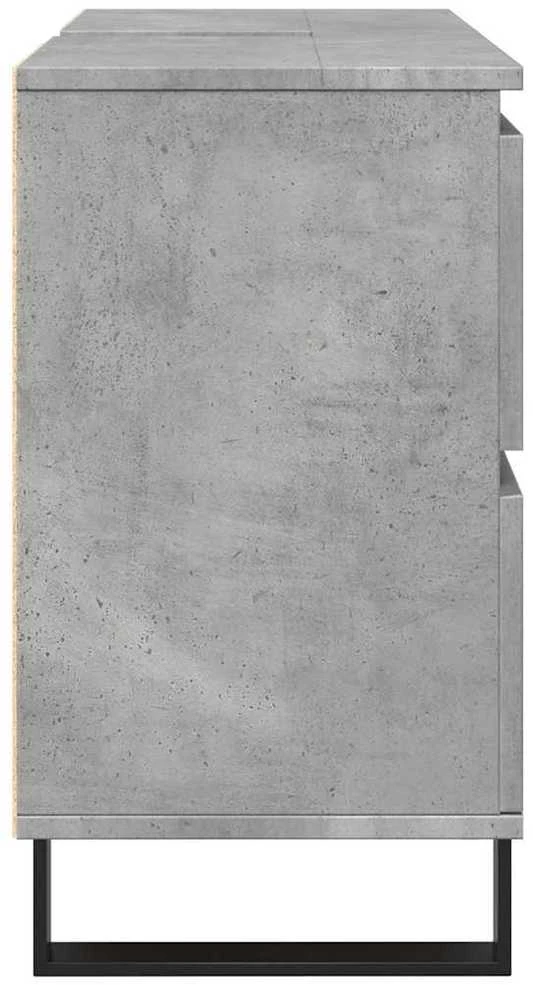 Vonios kambario spintelė, betono pilka, 80x33x60cm, mediena