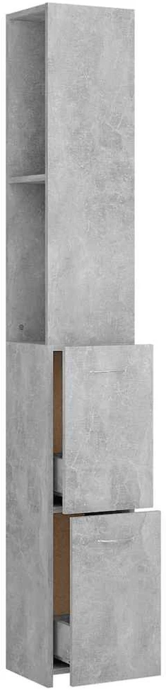 Vonios kambario spintelė, betono pilka, 25x26,5x170 cm