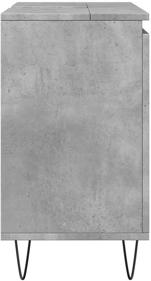 Vonios kambario spintelė, betono pilka, 58x33x60cm, mediena