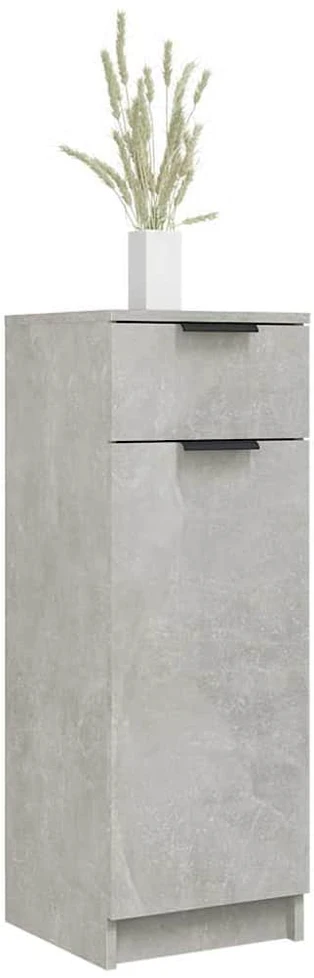 Vonios kambario spintelė, betono pilka, 32x34x90cm, mediena