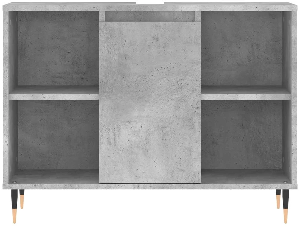 Vonios kambario spintelė, betono pilka, 80x33x60cm, mediena