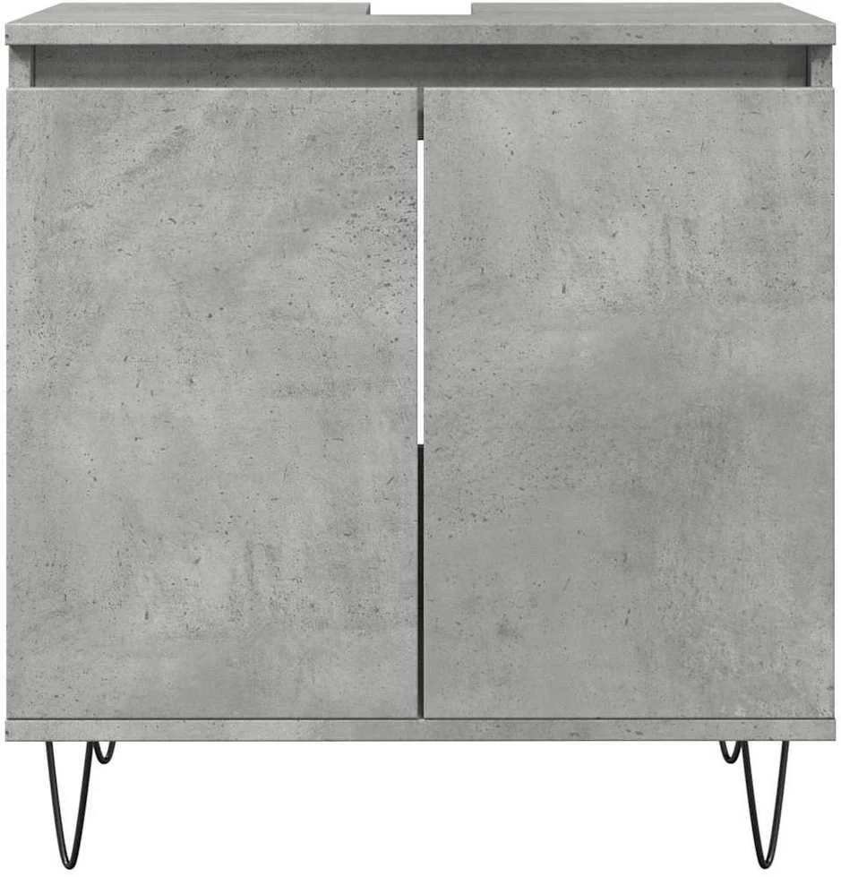 Vonios kambario spintelė, betono pilka, 58x33x60cm, mediena