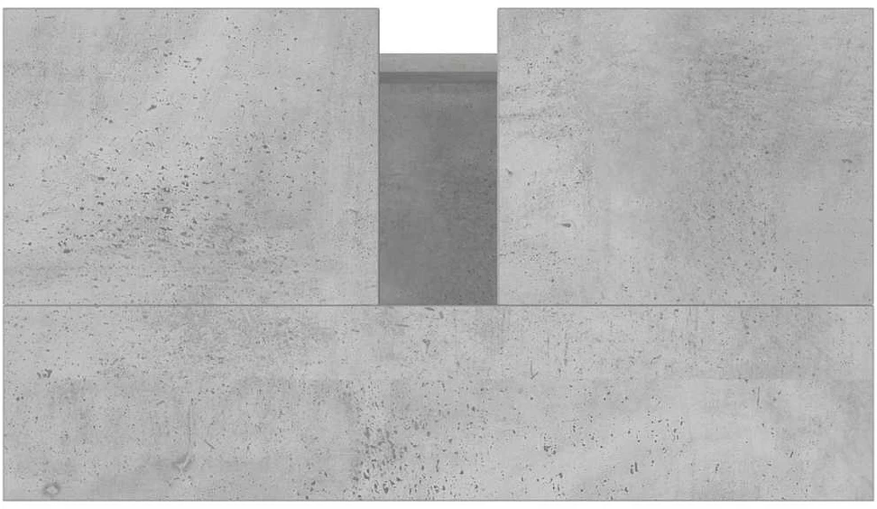 Vonios kambario spintelė, betono pilka, 58x33x60cm, mediena