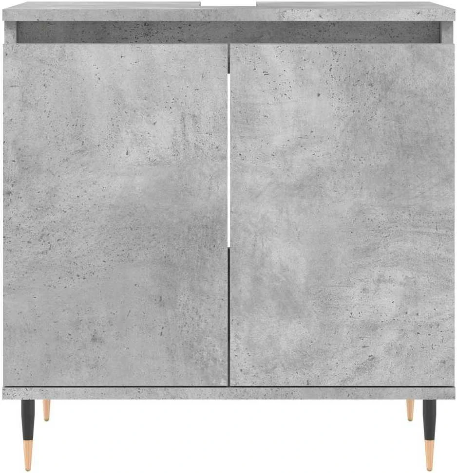 Vonios kambario spintelė, betono pilka, 58x33x60cm, mediena