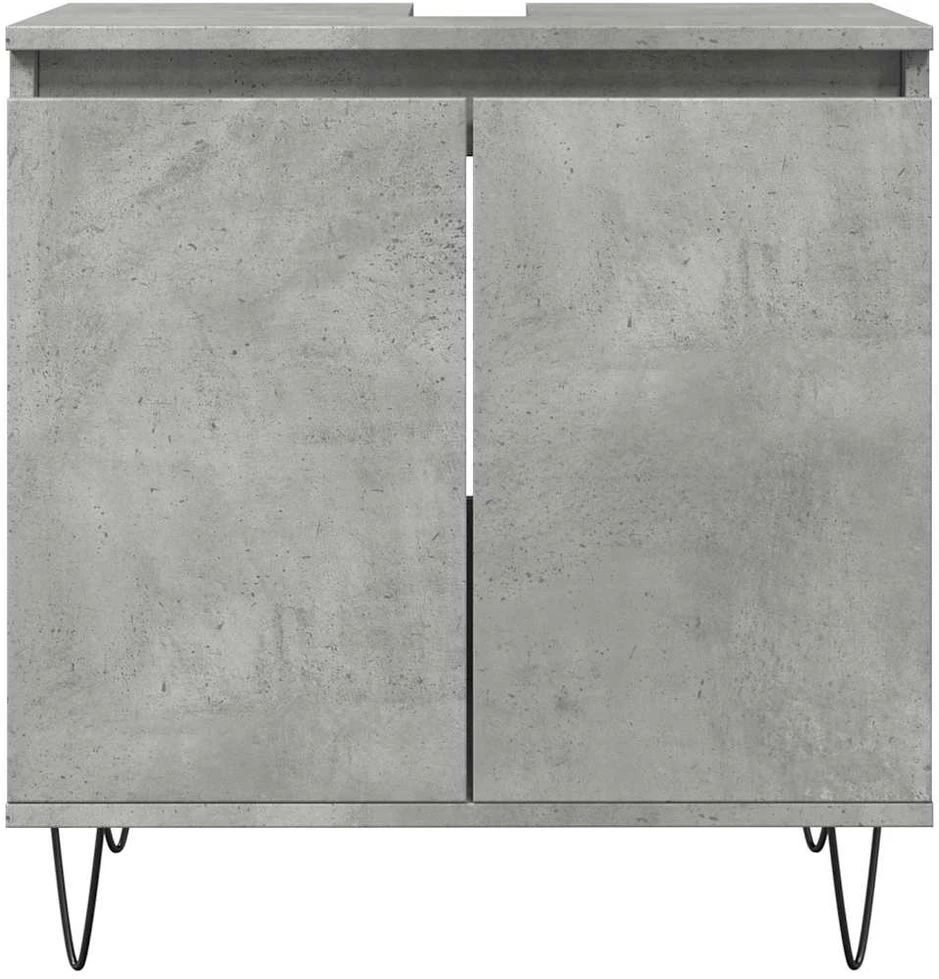 Vonios kambario spintelė, betono pilka, 58x33x60cm, mediena