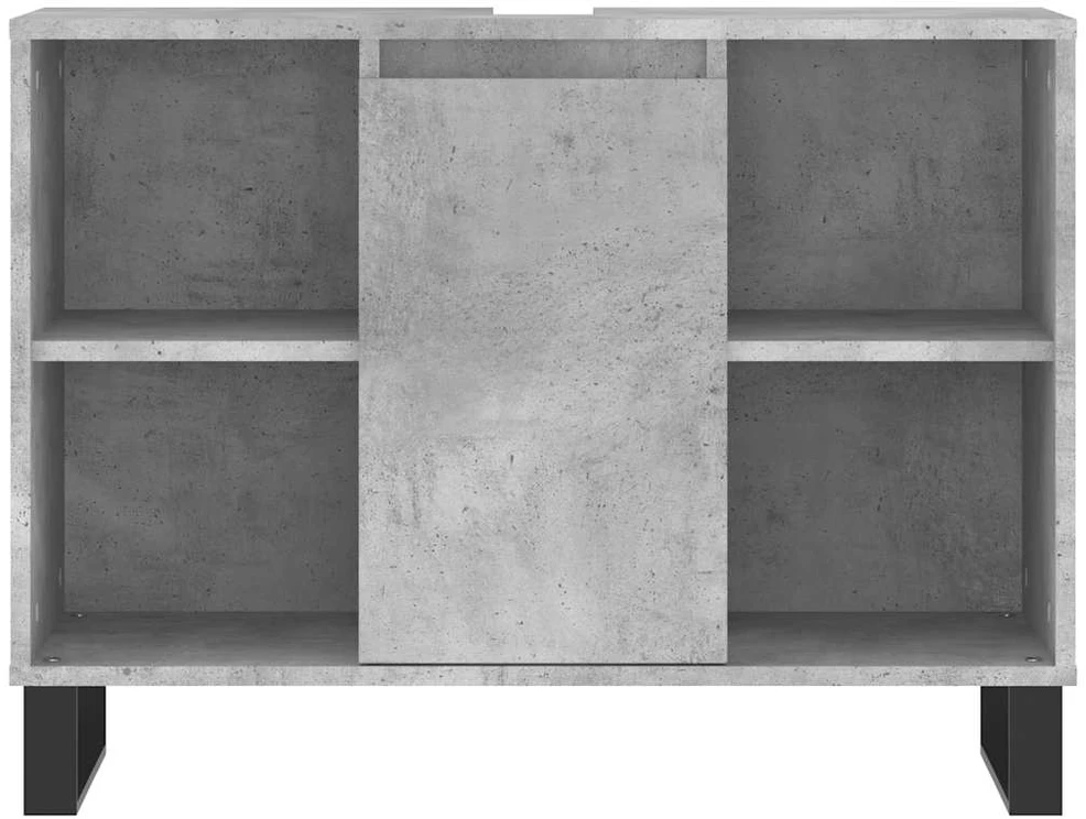 Vonios kambario spintelė, betono pilka, 80x33x60cm, mediena