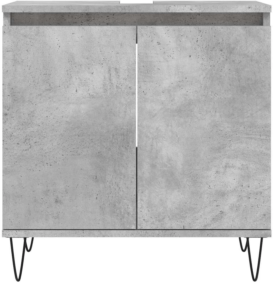 Vonios kambario spintelė, betono pilka, 58x33x60cm, mediena
