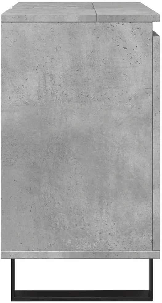 Vonios kambario spintelė, betono pilka, 58x33x60cm, mediena
