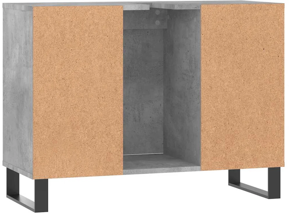 Vonios kambario spintelė, betono pilka, 80x33x60cm, mediena
