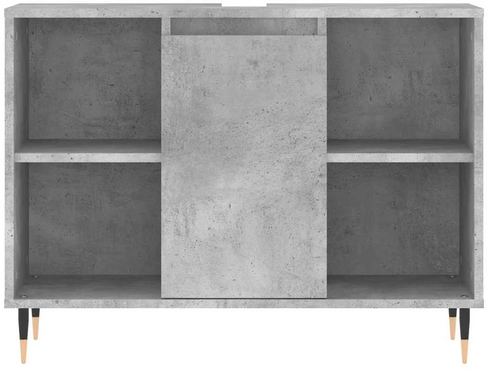Vonios kambario spintelė, betono pilka, 80x33x60cm, mediena