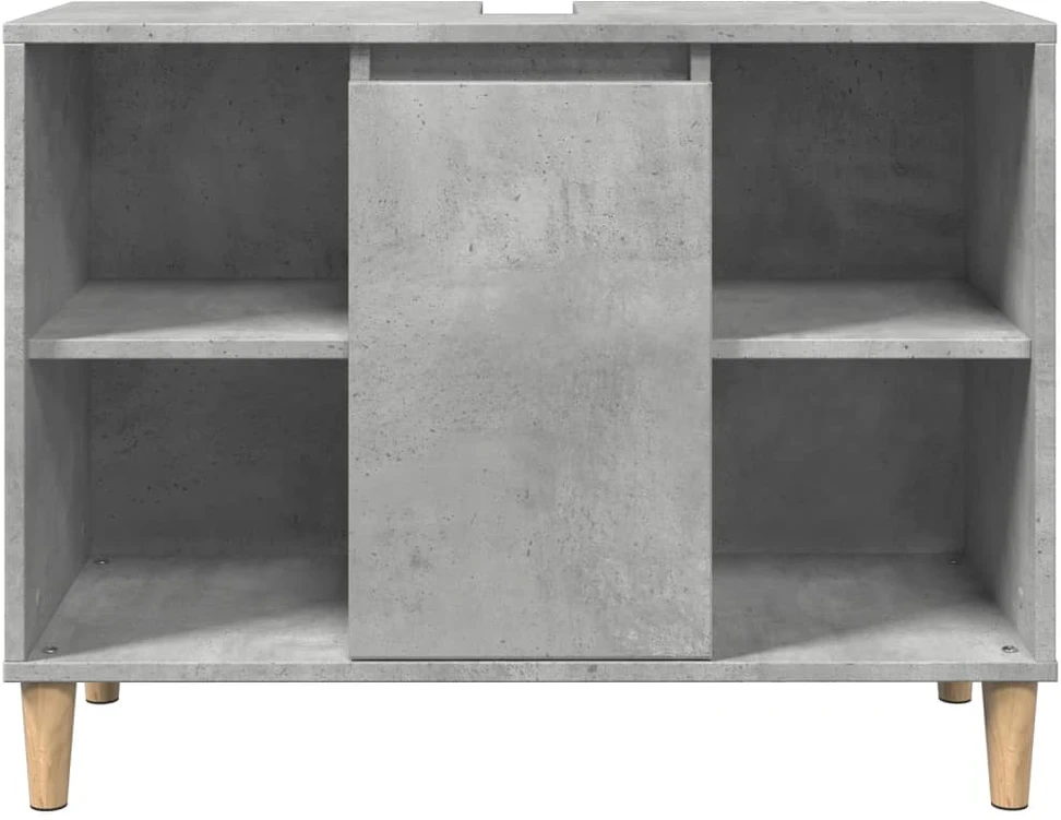 Vonios kambario spintelė, betono pilka, 80x33x60cm, mediena