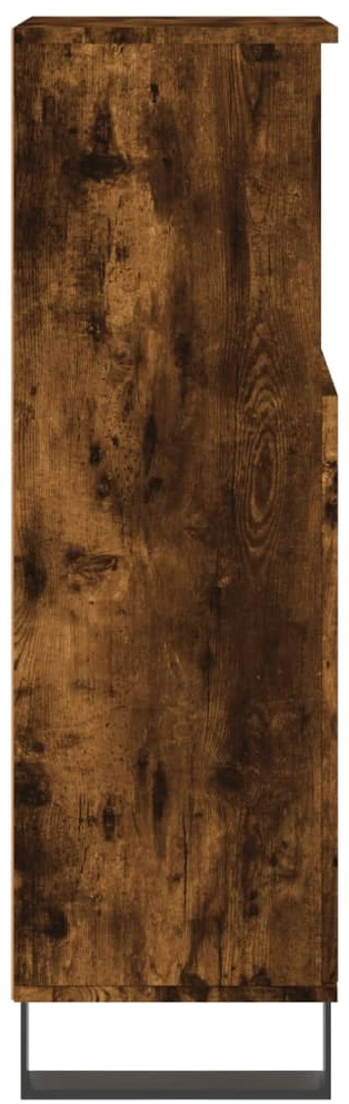 Vonios kambario spintelė, dūminio ąžuolo, 30x30x100cm, mediena