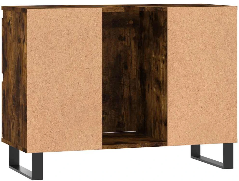 Vonios kambario spintelė, dūminio ąžuolo, 80x33x60cm, mediena