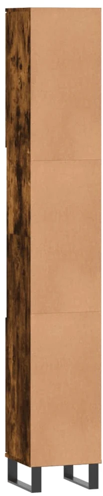 Vonios kambario spintelė, dūminio ąžuolo, 30x30x190cm, mediena