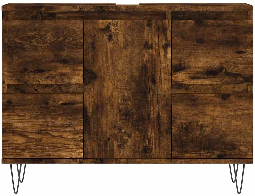 Vonios kambario spintelė, dūminio ąžuolo, 80x33x60cm, mediena