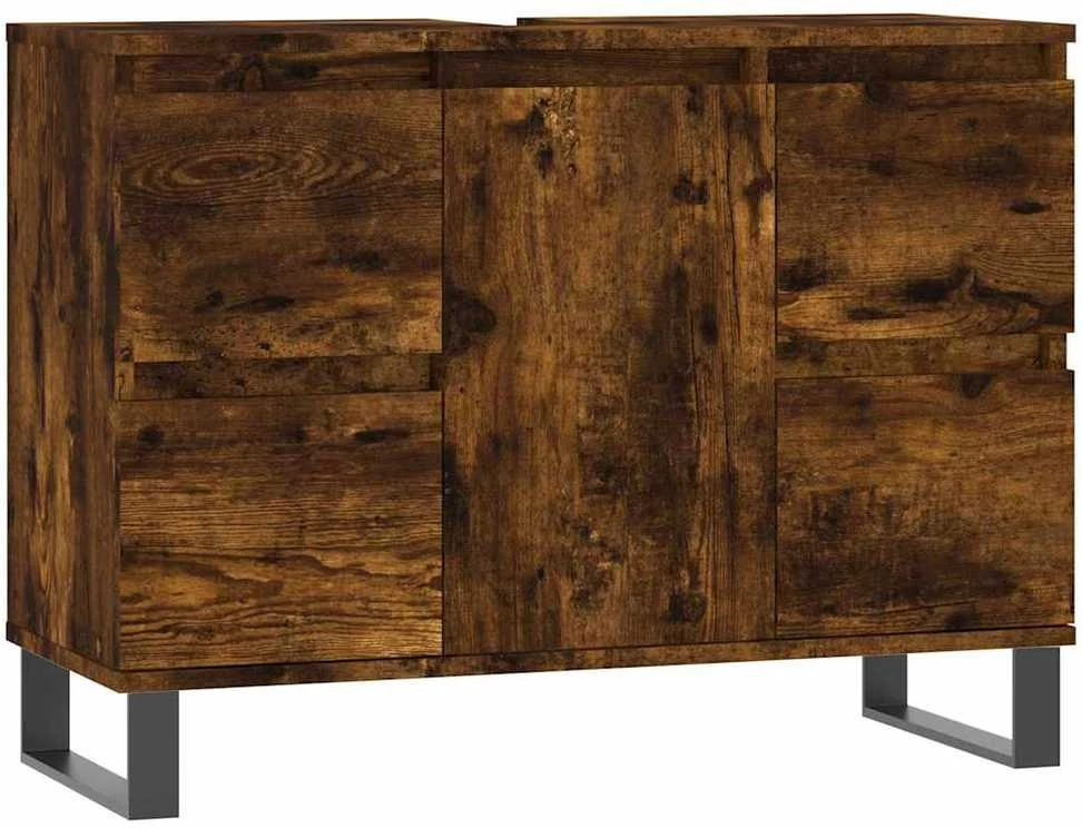 Vonios kambario spintelė, dūminio ąžuolo, 80x33x60cm, mediena