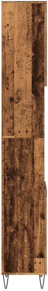 Vonios kambario spintelė, medienos, 30x30x190cm, mediena
