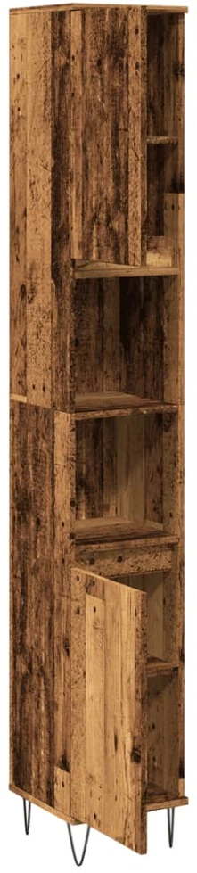 Vonios kambario spintelė, medienos, 30x30x190cm, mediena
