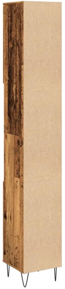 Vonios kambario spintelė, medienos, 30x30x190cm, mediena