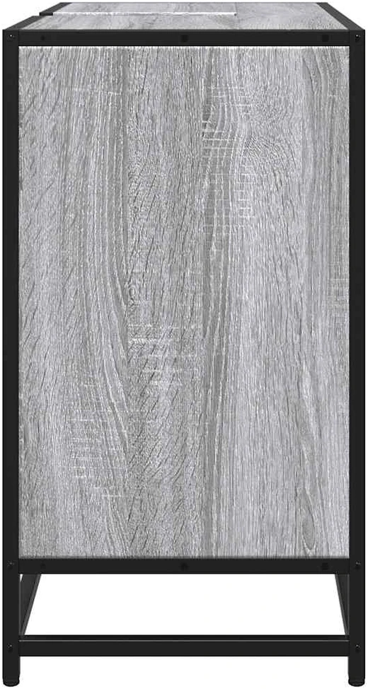 Vonios kambario spintelė, pilka, 65x33x60 cm, mediena