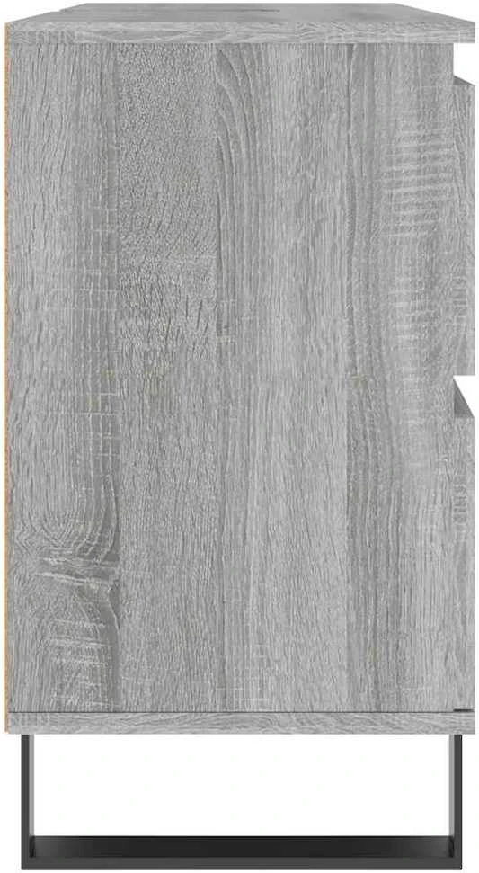 Vonios kambario spintelė, pilka ąžuolo, 80x33x60cm, mediena