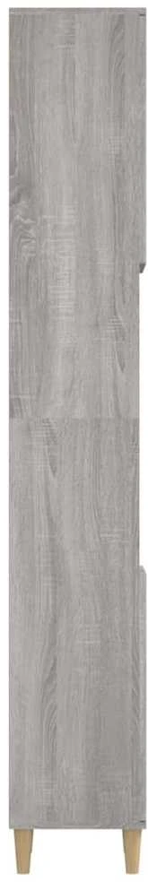 Vonios kambario spintelė, pilka ąžuolo, 30x30x190cm, mediena