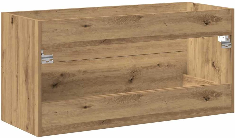 Vonios kambario spintelė, praustuvo spintelė, ąžuolo spalvos, 100x38,5x48 cm, inžinerinė mediena